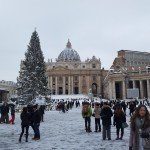 Plac św. Piotra w sniegu