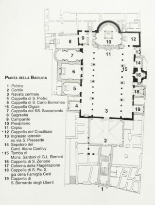 Rzym Santa Prassede - plan kościoła