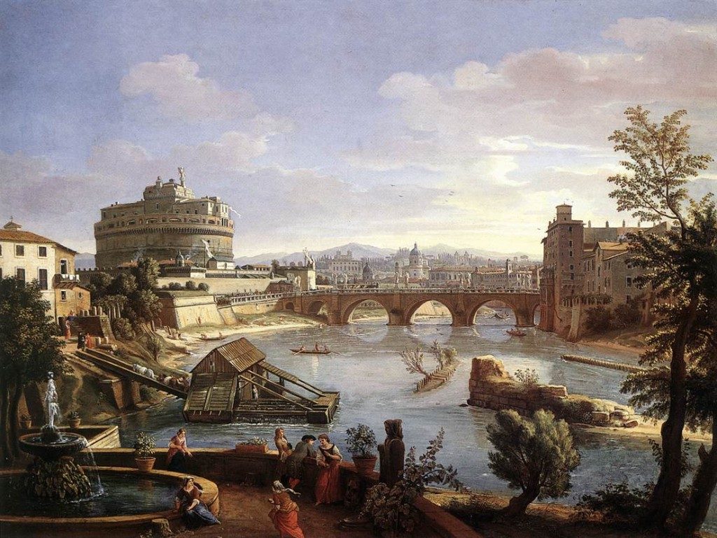 Tyber w XVII wieku - - obraz Gaspara van Wittela (1656–1736) 